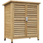 Armoire de jardin abri jardin remise pour outils sur pied dim. 87l x 46l x 96h cm �tag�re portes persiennes ...