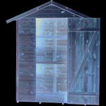 Armoire de jardin bois leo - 1, 05 m