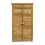 Le poisson qui jardine - armoire de jardin en bois d'pica avec portes  lamelles 870x465x1600mm et ...