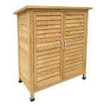 Le poisson qui jardine - armoire de jardin  deux portes en bois d'pica - dimensions moyennes de 870x465x916 ...