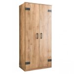 Inside75 - armoire lisburn style industriel 90 cm 2 portes chne poutre