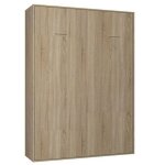 Armoire lit escamotable smart - v2 ch�ne naturel couchage 160200 cm.