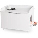 Armoire  litire pour chat, grande maison de toilette en bois pour bac  litire, meuble moderne polyvalent, ...