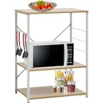 Armoire � micro - ondes blanc et ch�ne 60x39, 6x79, 5 cm vidaxl