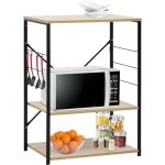 Armoire � micro - ondes noir et ch�ne 60x39, 6x79, 5 cm vidaxl