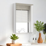 Keepbuying ? armoire murale de salle de bain avec miroir ? 60h x 40l x 12l cm ? 3 �tag�res ? mdf blanc ...