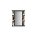 Fmd - armoire de toilette avec miroir 60x25x71, 5 cm marron vieilli
