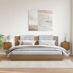 Vidaxl - armoires murales 2pcs marron miel 31, 5x30x30 cm bois pin massif