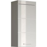 Pegane - armoire murale, meuble haut de salle de bain coloris blanc mat et blanc brillant - longueur ...