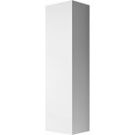 Armoire murale et avec pieds 1 porte meuble de rangement 40x165x40cm 4 compartiments mod�le eliot blanc ...