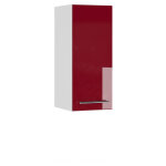 Vicco - armoire murale de salle de bain fame - line, rouge bordeaux haute brillance, 30 x 72 cm