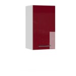 Vicco - armoire murale de salle de bain fame - line, rouge bordeaux haute brillance, 40 x 72 cm