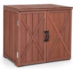 Armoire � outils en bois de sapin pour jardin, abri � outils avec portes d�licates et poign�e m�tallique, ...