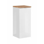 Armoire panier  linge elise white - 35 x 35 x 80 cm - meuble bas - livraison gratuite
