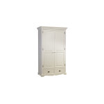 Beaux meubles pas chers - armoire penderie blanche 2 portes de style anglais