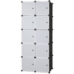 Armoire penderie modulable, 10 cubes, armoire chambre, �tag�re de rangement avec portes, pour le stockage ...