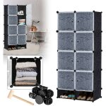 Uisebrt - armoire penderie armoire portable diy, �tag�re de rangement, portable storage modulable meuble, ...