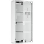 Armoire à pharmacie 3 étagères 4 niveaux 30l x 12l x 60h cm porte verre trempé symbole croix acier inoxydable ... Armoire à pharmacie 3 étagères 4 niveaux 30l x 12l x 60h cm porte verre trempé symbole croix acier inoxydable ...