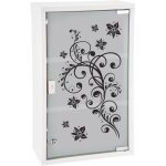 Spetebo ? armoire � pharmacie m�tal avec porte vitr�e 50x30x15cm ? 3 �tag�res ? verrouillable avec 2 ...