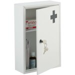 Relaxdays - armoire � pharmacie, verrouillable, 2 niveaux, acier, hxlxp: 32x21, 5x8 cm, pour m�dicaments, ...