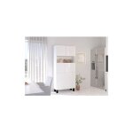 Bb - loisir - armoire placard convertible en bureau et table home office 175x80x32cm  homi - blanc mat ...