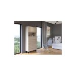 Bb - loisir - armoire placard convertible en bureau et table home office 175x80x32cm �homi - ch�ne sonoma ...