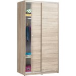 Armoire / placard de rangement de 2 portes coulissantes coloris ch�ne cambrian - longueur 94 x profondeur ...
