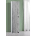 Habitdesign - armoire polyvalente avec 1 porte battante et 3 tagres rglables, armoire moderne, meuble ...