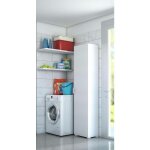 Dmora - armoire polyvalente aquilegia, armoire linaire avec 1 porte battante et 4 tagres rglables, ...