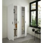 Dmora - armoire polyvalente beaumont, armoire auxiliaire  3 portes, armoire  chaussures, placard  ...