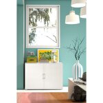 Armoire polyvalente bucaneve, armoire linaire  2 portes battantes avec tagre, mobilier d'entre, ...