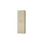 Habitdesign - armoire polyvalente avec deux portes battantes et trois �tag�res r�glables, couleur ch�ne, ...