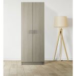 Habitdesign - armoire polyvalente avec deux portes battantes et trois tagres rglables, couleur chne, ...