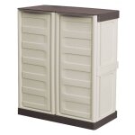 Armoire polyvalente ext�rieure ou interne, armoire basse avec 2 portes et 1 �tag�re en polypropyl�ne, ...