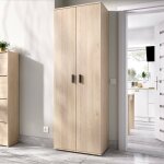 Armoire polyvalente suretta, meuble de rangement multifonction, armoire � 2 portes, 61x35h190 cm, ch�ne, ...