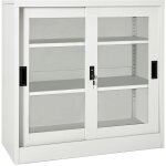 Armoire à portes coulissantes gris clair 90x40x90 cm acier - vidaxl Armoire à portes coulissantes gris clair 90x40x90 cm acier - vidaxl