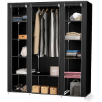 Armoire de rangement, 175 x 150 x 45 cm, meuble de rangement, penderie dressing en tissu non - tiss�, ...