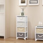 The living store armoire de rangement 4 tiroirs bois - meuble de rangement - armoire - commode - meuble ...