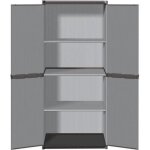 Armoire de rangement haute en résine tood - 3 tablettes - gris Armoire de rangement haute en résine tood - 3 tablettes - gris