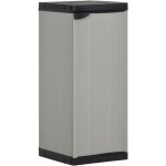 Armoire de rangement de jardin 1 étagère gris / noir 35x40x85 cm vidaxl Armoire de rangement de jardin 1 étagère gris / noir 35x40x85 cm vidaxl