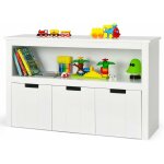 Armoire de rangement pour jouets pour enfants, bibliotheque a 3 tiroirs, grande etagere a cubes de rangement, ...