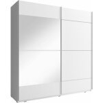Armoire de rangement mika iv 150 cm 2 portes coulissantes miroir blanc mat Armoire de rangement mika iv 150 cm 2 portes coulissantes miroir blanc mat