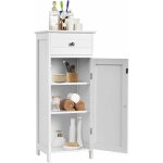 Armoire de rangement pour salle de bain, meuble de toilette sur pied en mdf avec tiroir et 2 etagere ... Armoire de rangement pour salle de bain, meuble de toilette sur pied en mdf avec tiroir et 2 etagere ...