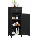 Armoire de rangement pour salle de bain, meuble de toilette sur pied en mdf avec tiroir et 2 etagere ... Armoire de rangement pour salle de bain, meuble de toilette sur pied en mdf avec tiroir et 2 etagere ...