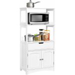 Meuble de salle de bain avec tiroir et 2 etagre, meuble de rangement en bois du style minimaliste moderne, ...