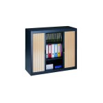 Sans marque - armoire  rideaux dmontables 100 x 120 cm htre - maxiburo