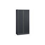 Sans marque - armoire  rideaux dmontable corps anthracite 195 x 100 cm - rideaux anthracites - maxiburo ...