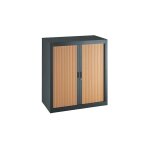 Sans marque - armoire à rideaux démontables economique 100 x 90 cm anthracite - hêtre - maxiburo Sans marque - armoire à rideaux démontables economique 100 x 90 cm anthracite - hêtre - maxiburo
