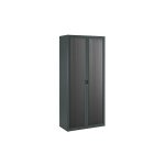 Sans marque - armoire  rideaux dmontables economique 195 x 90 cm anthracite - gris - maxiburo