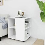 Petit meuble de rangement sur roulettes burok 60cm ? discret et pratique - blanc